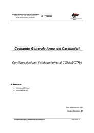 Comando Generale Arma dei Carabinieri Configurazioni per il