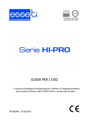 Hi-pro 832, Manuale per l`utente - Esse-ti