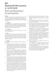 Rules and Regulations for participation