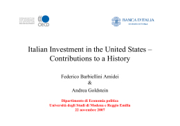 Italian Investment in the United States