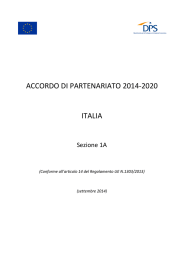 accordo di partenariato 2014-2020 italia - EuropaLavoro