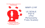MMPI-2-RF LE SCALE PSY-5 (The Personality Fives Scales)