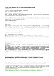 CV101 - SICURITALIA-CONTRATTI SETTORE DELLA VIGILANZA