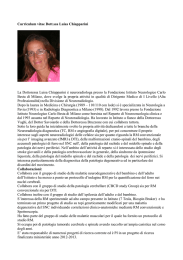Curriculum vitae Dott.ssa Luisa Chiapparini La Dottoressa Luisa