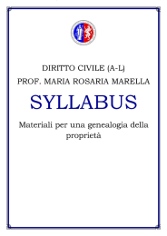 Syllabus Proprietà