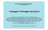 Tubaggio e filtraggio del pozzo - STUDIO DI GEOLOGIA dr. Alessio