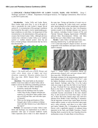 A GEOLOGIC CHARACTERIZATION OF LADON VALLES, MARS