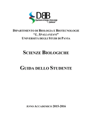 PROGRAMMI DEI CORSI - Dipartimento Biologia e Biotecnologie