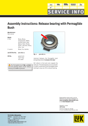 Assembly instructions: Release bearing with Permaglide Bush