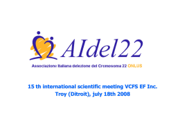 15 th international scientific meeting VCFS EF Inc. Troy (Ditroit), july