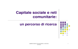 Capitale sociale e reti comunitarie - Teorie e metodi di analisi delle
