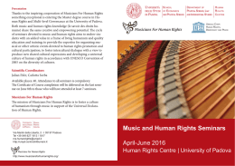 Music and Human Rights Seminars, Padova, April