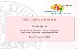 OPS, Coding, and all that - Olimpiadi di Problem Solving