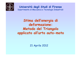 Triangolo Moto - Lasis - Università degli Studi di Firenze