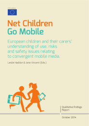 European children and their carers` understanding of use, risks and