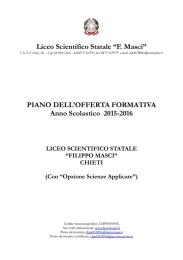 Liceo Scientifico Statale “F. Masci” PIANO DELL`OFFERTA
