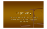 La privacy - Ordine psicologi Veneto
