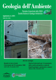 Supplemento a Geologia dell`Ambiente