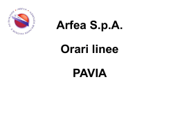 Arfea S.p.A. Orari linee PAVIA