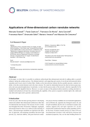 Applications of three-dimensional carbon - Beilstein