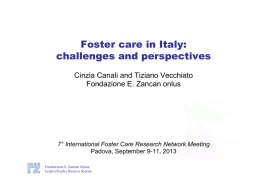 Foster care in Italy: challenges and perspectives