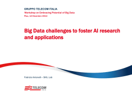 Big Data challenges to foster AI research and applications