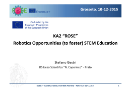 KA2 “ROSE” Robotics Opportunities (to foster) STEM Education