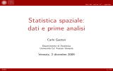 Statistica spaziale: dati e prime analisi