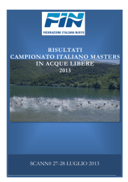 Risultati Campionati Italiani Masters di Nuoto in Acque Libere 5 km