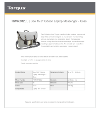 TSM68912EU| Geo 15.6" Gibson Laptop Messenger
