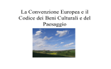 La Convenzione Europea e il Codice del Paesaggio
