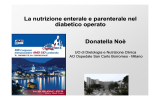La nutrizione enterale e parenterale nel diabetico operato Donatella