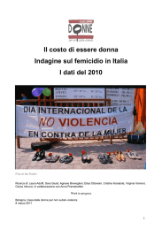 Il costo di essere donna- indagine sul femicidio in Italia