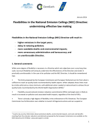 Flexibilities in the National Emission Ceilings (NEC) Directive