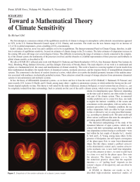 Toward a Mathematical Theory of Climate Sensitivity