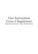 User Instructions Cyrus 5 Supplement