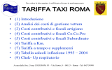 Proposta Tariffa Taxi-Analisi Costi
