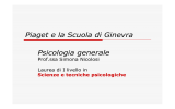 Piaget e la Scuola di Ginevra Psicologia generale