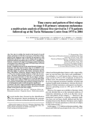 Time course and pattern of first relapse in stage I-II