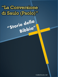 Conversione di Saulo - Chiesa Cristiana Evangelica ADI di Napoli
