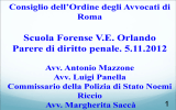 Scuola forense Vittorio Emanuele Orlando Avv. Antonio Mazzone