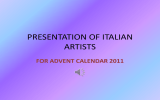 presentation of italian artist