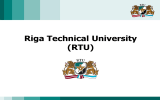 Riga Technical University Faculty of Architecture