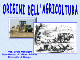1. Origini agricoltura - Università di Bologna