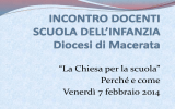 INCONTRO DOCENTI SCUOLA DELL`INFANZIA Diocesi di Macerata