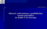 Minori, televisione e pubblicità: tutela giuridica in Italia e in Europa