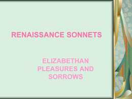renaissance sonnets - secondaliceoclassicoformiggini