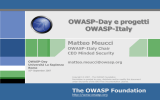 OWASP-Day – La Sapienza, 10 th Sep 07 OWASP Italy