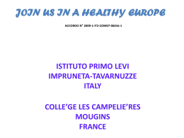 join us in a healthy europe accordo n° 2009-1-it2-com07-06016