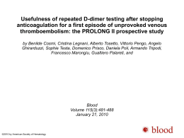 Usefulness of repeated D-dimer testing after